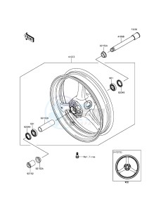 NINJA ZX-10R ABS ZX1000KFF FR XX (EU ME A(FRICA) drawing Front Hub