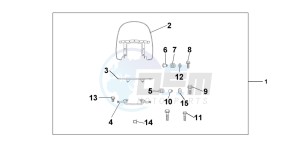 VT750C drawing WINDSHIELD