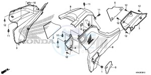 TRX500FE1F TRX500F Europe Direct - (ED) drawing SIDE COVER/TANK COVER