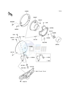 VN 900 D[VULCAN 900 CLASSIC LT] (6F-9F) D7F drawing HEADLIGHT-- S- --- D6F - D8F- -