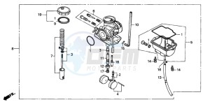 XR80R drawing CARBURETOR