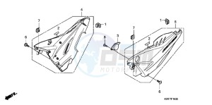 CBF125MD CBF125M UK - (E) drawing SIDE COVER