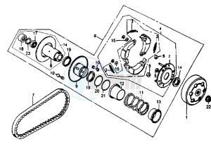 SUPER FANCY - 50 cc drawing DRIVEN PULLEY