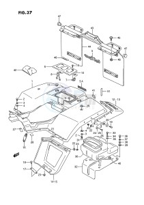 LT-F250 (E28) drawing REAR FENDER (MODEL J K L)