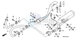 NT700VA F drawing EXHAUST MUFFLER