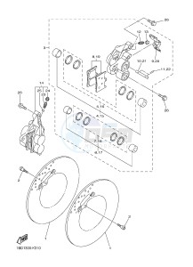 FZ8-SA 800 FZ8-S ABS (1BDA 1BDB) drawing FRONT BRAKE CALIPER