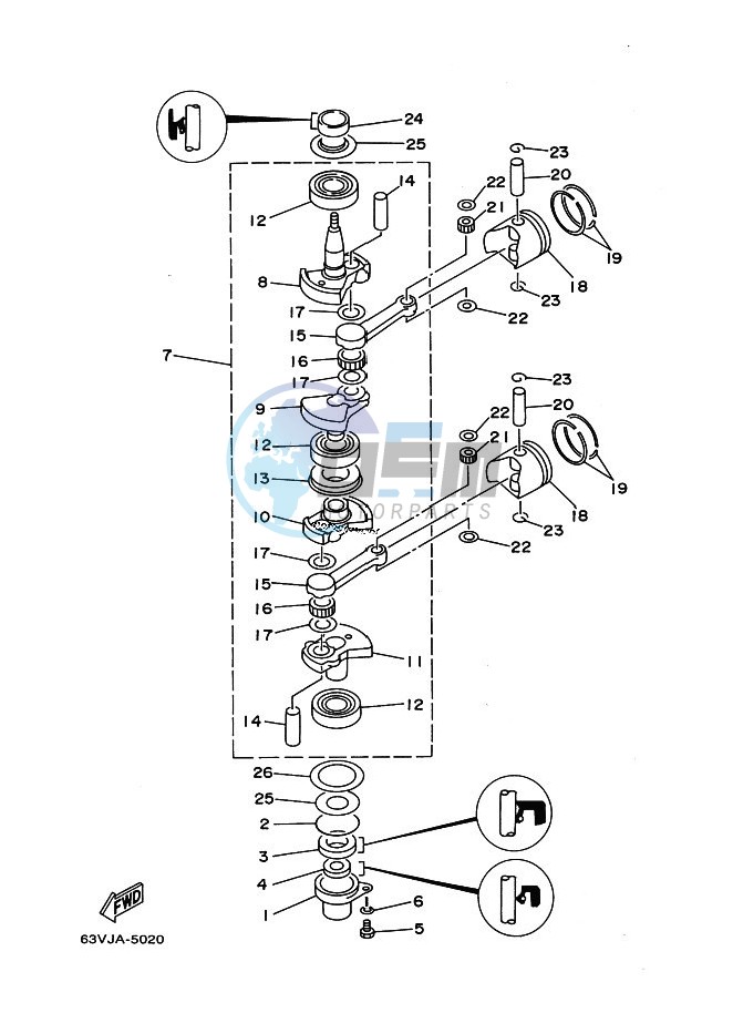 CRANKSHAFT--PISTON