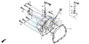 CG125M drawing RIGHT CRANKCASE COVER