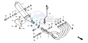 CBF600S drawing EXHAUST MUFFLER (CBF600S8/SA8/N8/NA8)