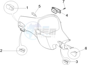 LX 50 2T E2 Touring (30Kmh) drawing Selectors - Switches - Buttons