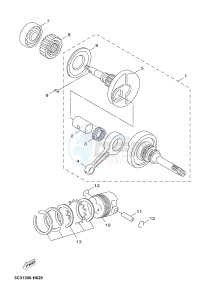 NS50F AEROX 4 (1GB1 1GB1 1GB1) drawing CRANKSHAFT & PISTON