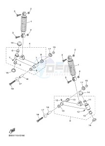 YFZ50 (BW43) drawing FRONT SUSPENSION & WHEEL