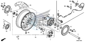 CBR1000RRG CBR1000 - Fireblade Europe Direct - (ED) drawing REAR WHEEL