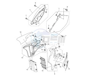 YZ LC 250 drawing SIDE COVERS