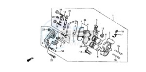 NX125 drawing FRONT BRAKE CALIPER