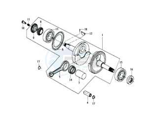 GTS 125 EVO drawing CRANKSHAFT / PISTON / PISTON RING