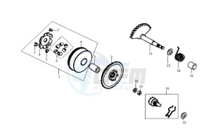 JET SPORT 50 drawing DRIVE PULLEY - GEARED SHAFT