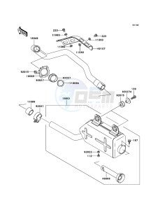 KLF250 KLF250A8F EU GB drawing Muffler(s)