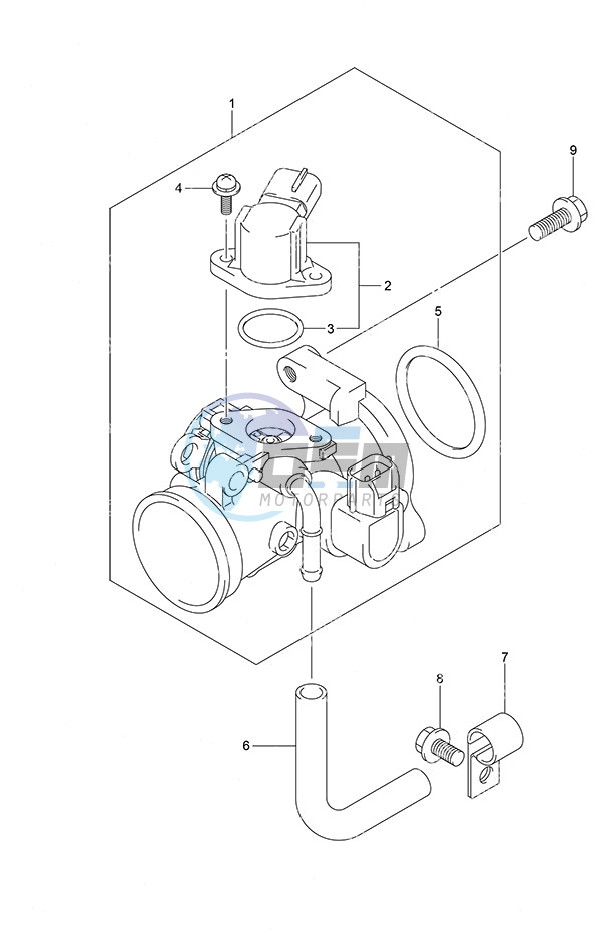 Throttle Body Tiller Handle w/Power Tilt