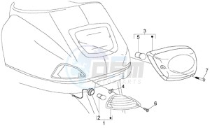 LX 50 4T U.S.A. drawing Rear Tail light