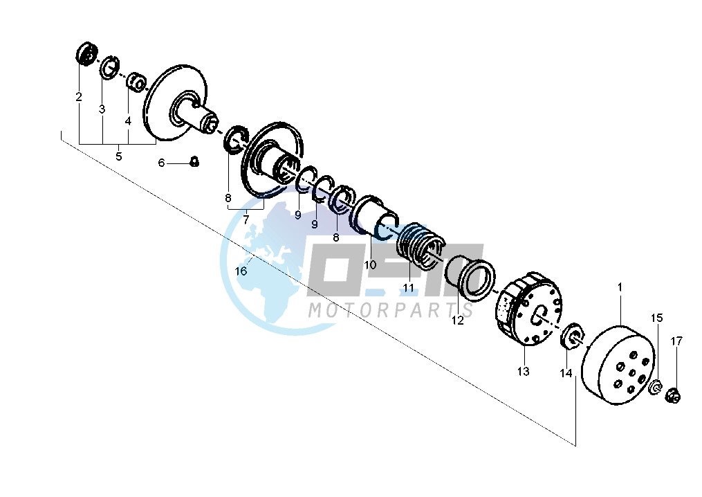 Driven pulley