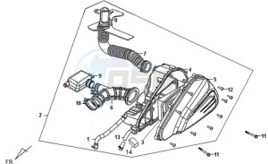 SYMPHONY 50 45KMH drawing AIRFILTER