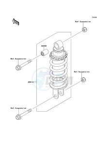 ZZR600 ZX600-E13H GB XX (EU ME A(FRICA) drawing Shock Absorber(s)