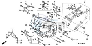 CRF450XD CRF450X Europe Direct - (ED) drawing FRAME BODY