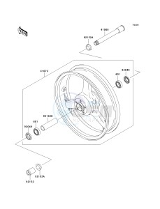 ZX 636 B [NINJA ZX-6R[ (B1-B2) [NINJA ZX-6R drawing FRONT WHEEL