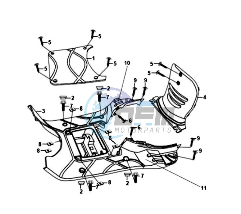 FOOTREST / FRAME COWLING