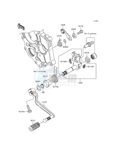 ER-6N ER650ECF XX (EU ME A(FRICA) drawing Gear Change Mechanism