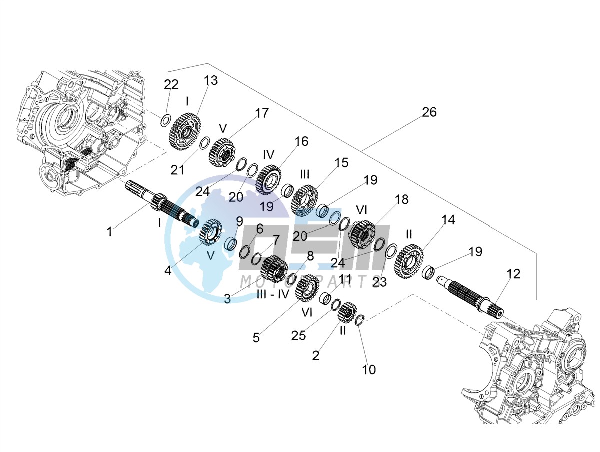 Gear box - Gear assembly