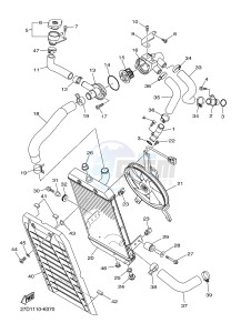 XVS1300CU XVS1300 CUSTOM XVS1300 CUSTOM (2SSA) drawing RADIATOR & HOSE