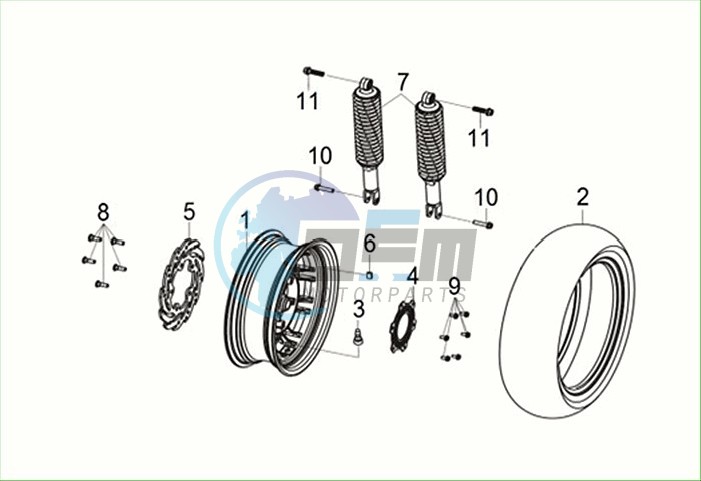 RR. WHEEL - RR. CUSHION