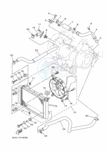 YFM450FWBD KODIAK 450 EPS (BEYA) drawing RADIATOR & HOSE