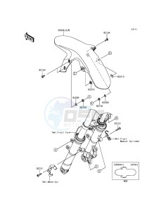 NINJA_250SL BX250AFS XX (EU ME A(FRICA) drawing Front Fender(s)