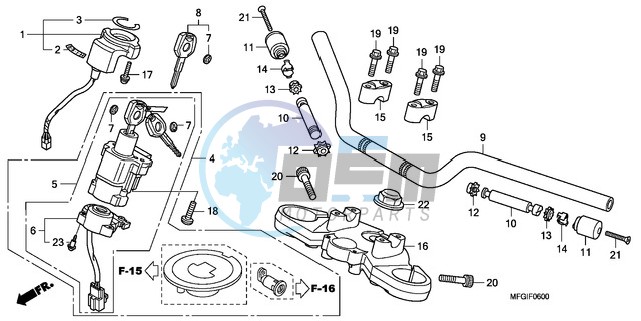 HANDLE PIPE/TOP BRIDGE