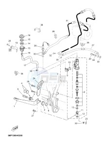 XT660ZA XT660Z ABS TENERE (2BE3 2BE3 2BE3) drawing REAR MASTER CYLINDER