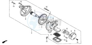 CB125T drawing OIL PUMP