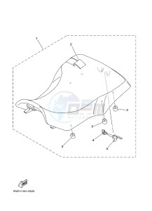 YFM450FWAD YFM45FGPHB GRIZZLY 450 EPS HUNTER (1CTG 1CTH 1CU9) drawing SEAT