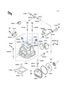 KLF250 KLF250-A3 EU GB drawing Cylinder Head