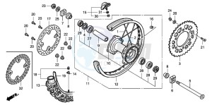 CRF250X drawing REAR WHEEL