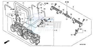 CB600F3A Europe Direct - (ED / ST 25K) drawing THROTTLE BODY