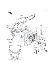 KLX450R KLX450AFF EU drawing Headlight(s)