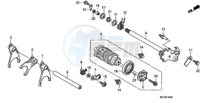 CBR600RA9 Europe Direct - (ED / ABS) drawing GEARSHIFT DRUM