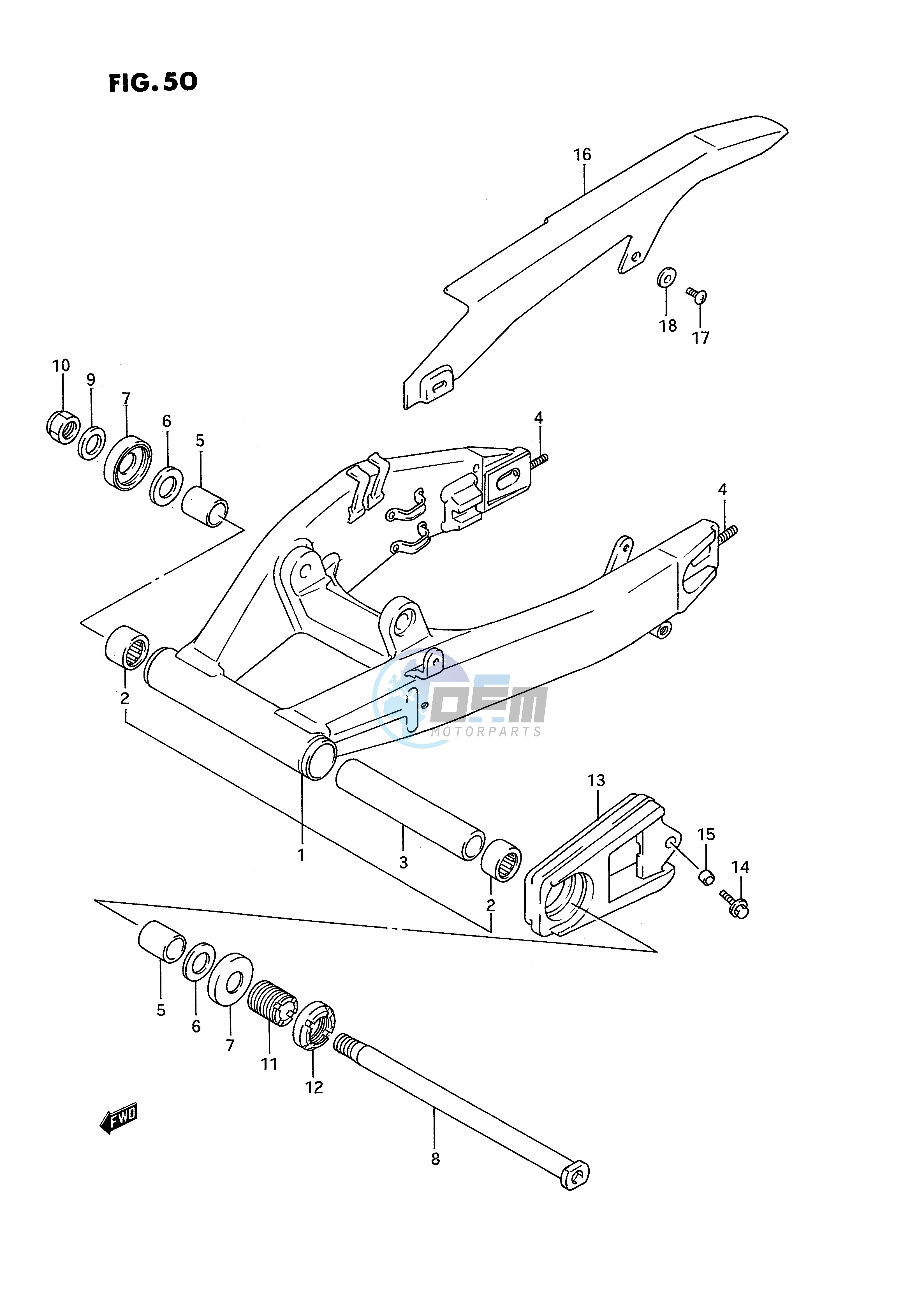 REAR SWINGING ARM (MODEL N P)