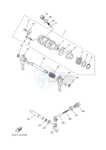 YFM700FWB YFM70KDXG KODIAK 700 (B163) drawing SHIFT CAM & FORK