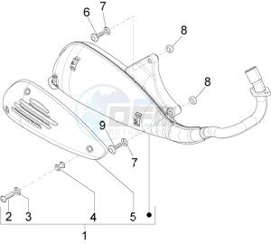 LXV 50 4T 2V 25 Kmh B-NL drawing Silencer