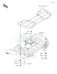 BRUTE FORCE 750 4x4i EPS KVF750GGF EU drawing Rear Fender(s)