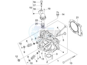 Beverly 300 ie ABS E4 (EMEA) drawing Cylinder head unit - Valve